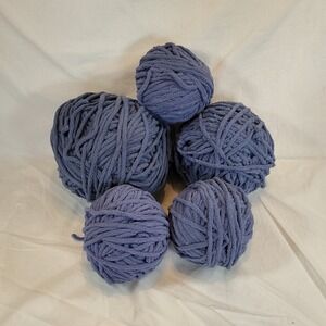 Bernat Blanket Yarn Bundle 29.1oz Blue Chenille Super Bulky Polyester Lot
